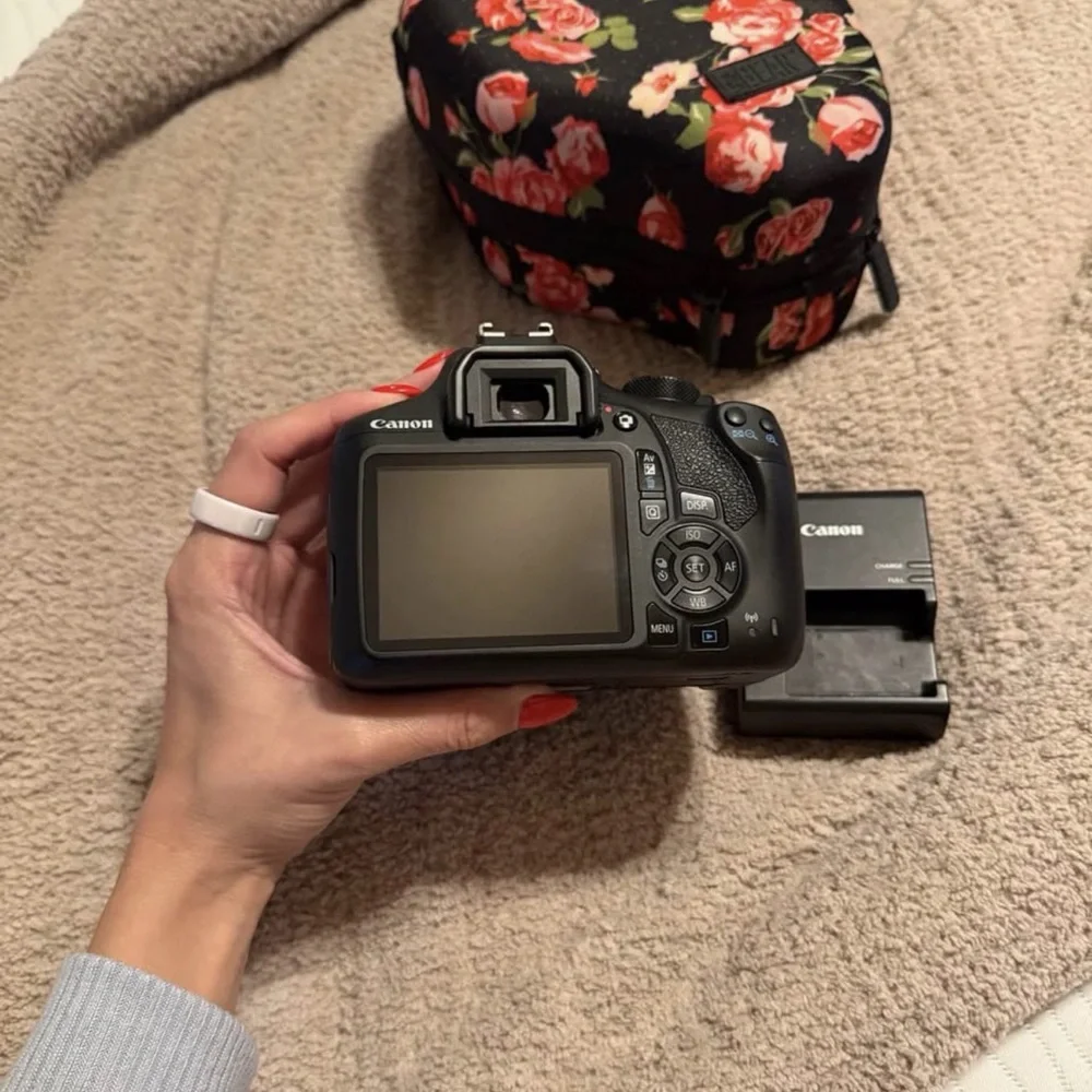 Canon EOS Rebel T6i Black DSLR Camera with Lens and Charger